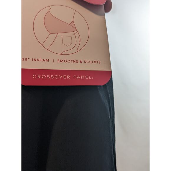 Ingrid & Isabel Maternity Jeans Skinny Crossover Panel 4 Black Over Belly Smooth - Picture 9 of 12